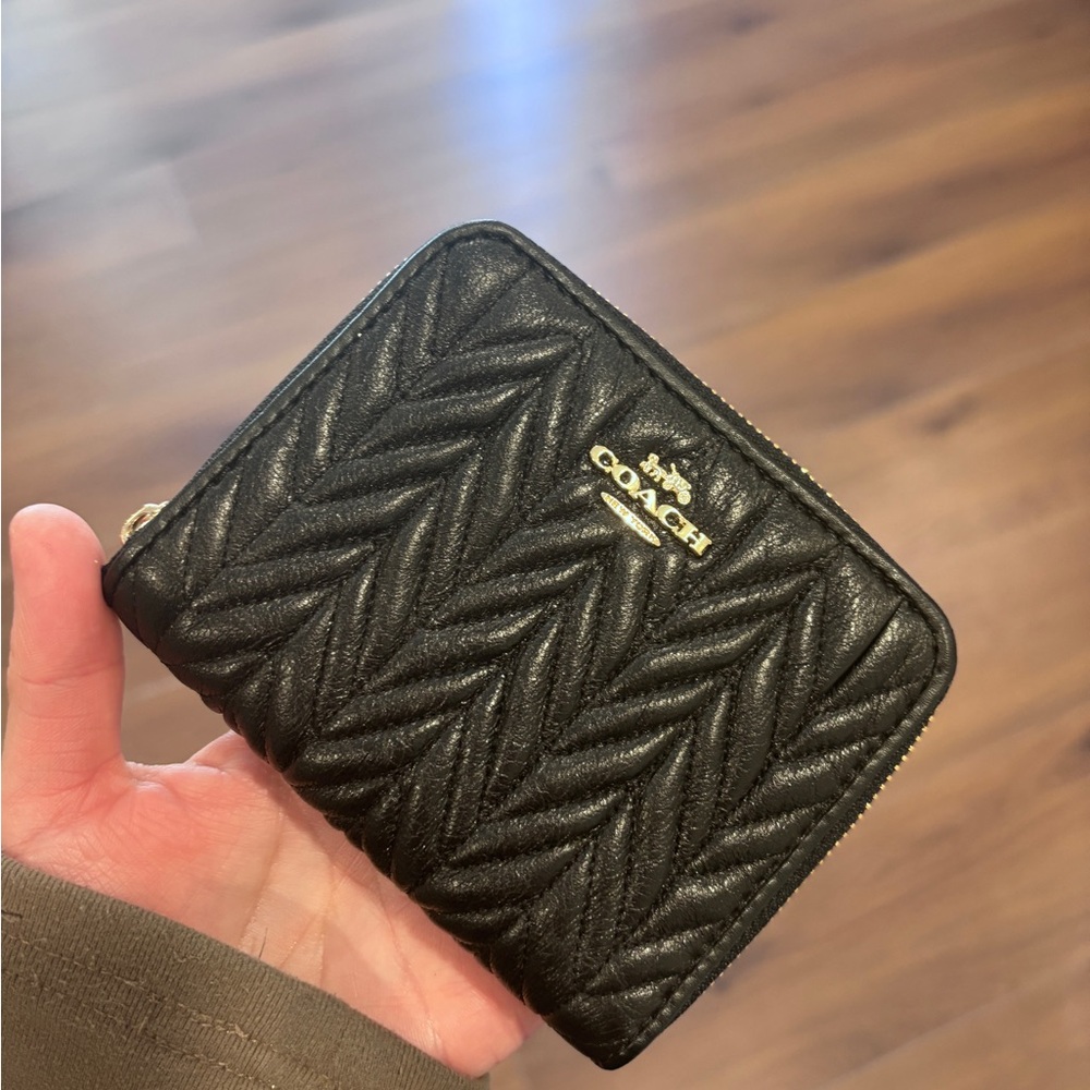 Coach SMALL ZIP AROUND WALLET WITH QUILTING (COACH F73393) new tag
